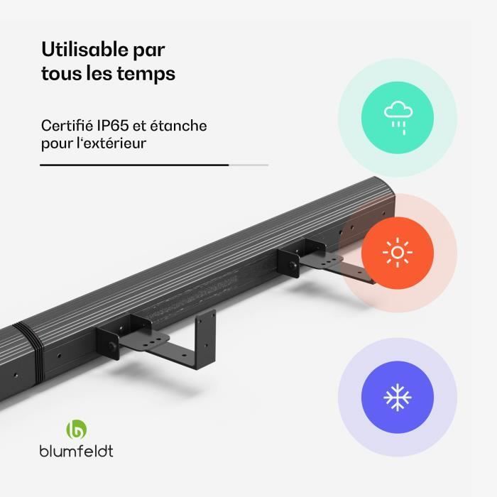 Riscaldatore da esterno - BLUMFELDT - Gold Bar Slim - 3000 W - WiFi - IP65 - Controllo touch