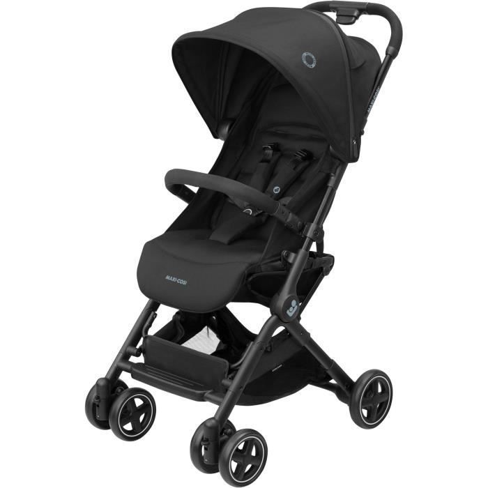 MAXI-COSI Lara 2 Ultra Compact -rattaat, 0–4 vuotta, 0–22 kg, automaattisesti taittuva, 3 kallistusasentoa, Essential Black