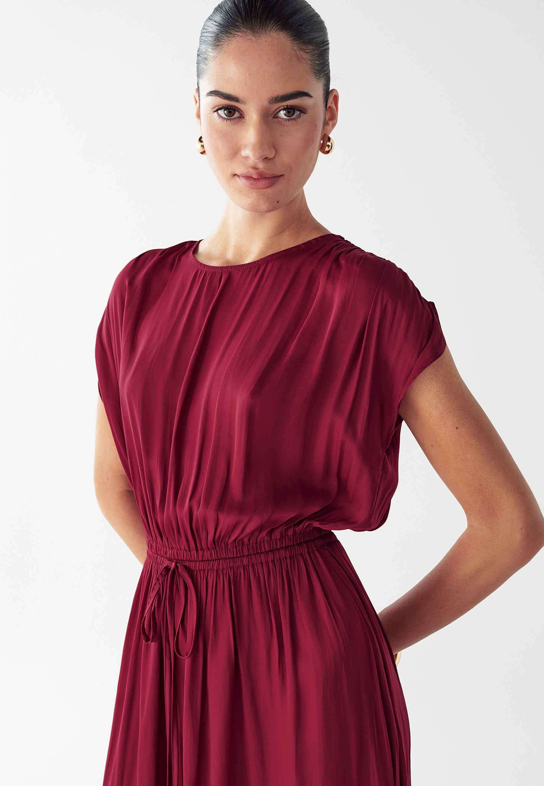 WILLA CAROL MIDI - Dagjurk - bordeauxrood