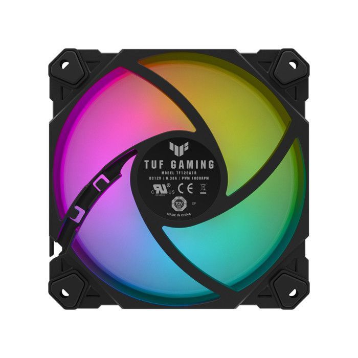 Confezione da 3 ventole ASUS TUF Gaming TF120 ARGB - 120 mm, nere