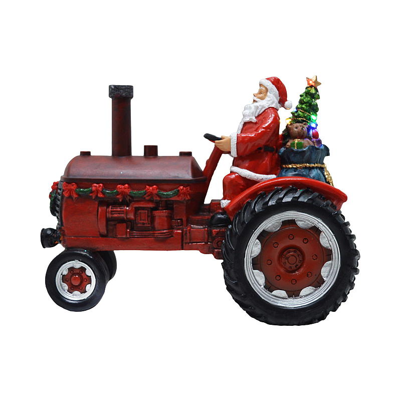 Tracteur Light IT avec Père Noël, lumières et vapeur