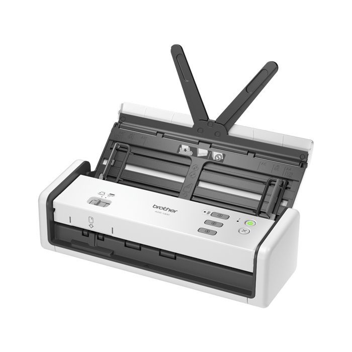 Scanner de documents compact et portable Brother ADS-1300 Blanc et Noir