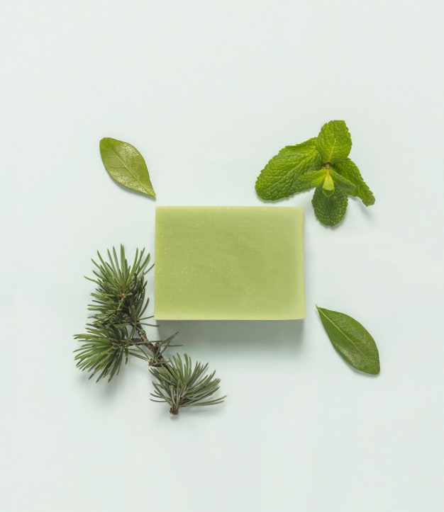Savon artisanal Vétiver - Menthe - végétal & SAF
