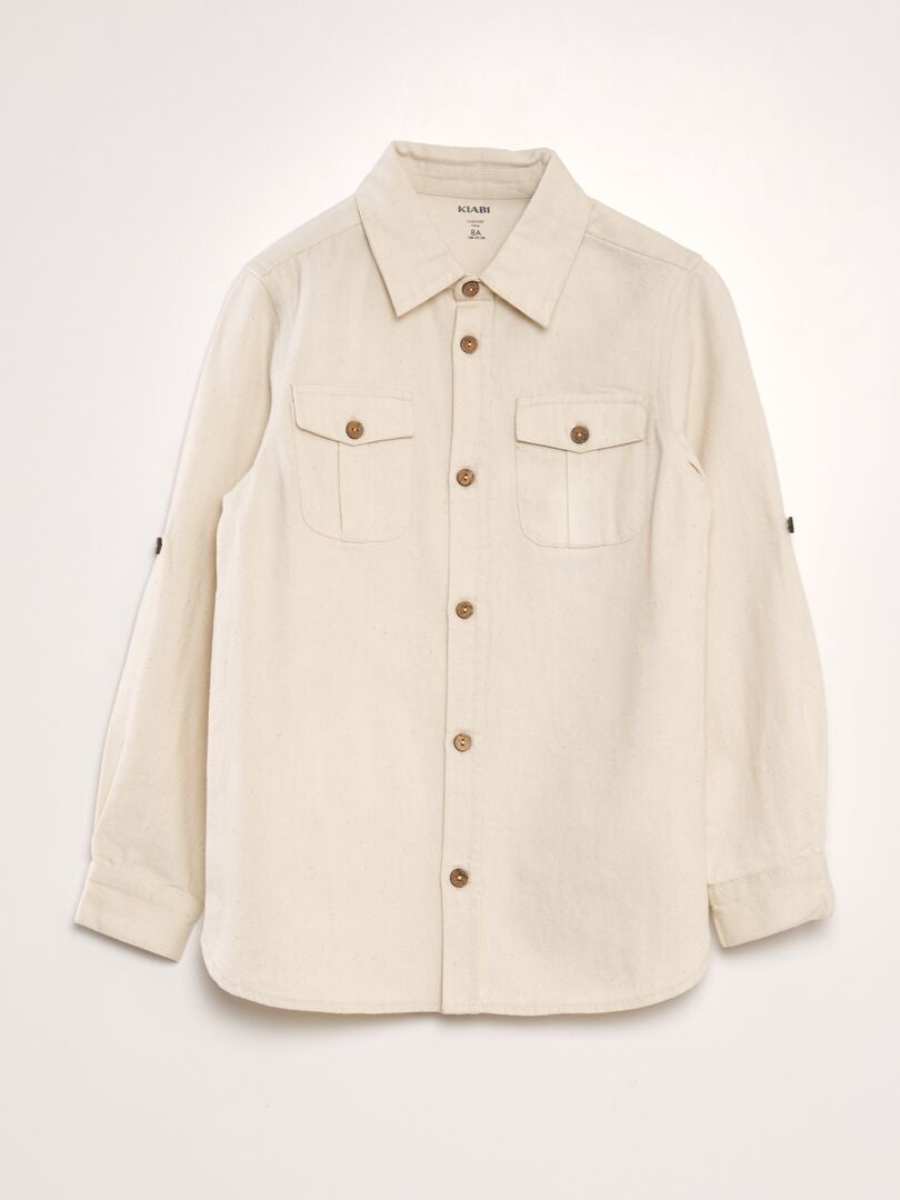 Camisa de cáñamo - BEIGE