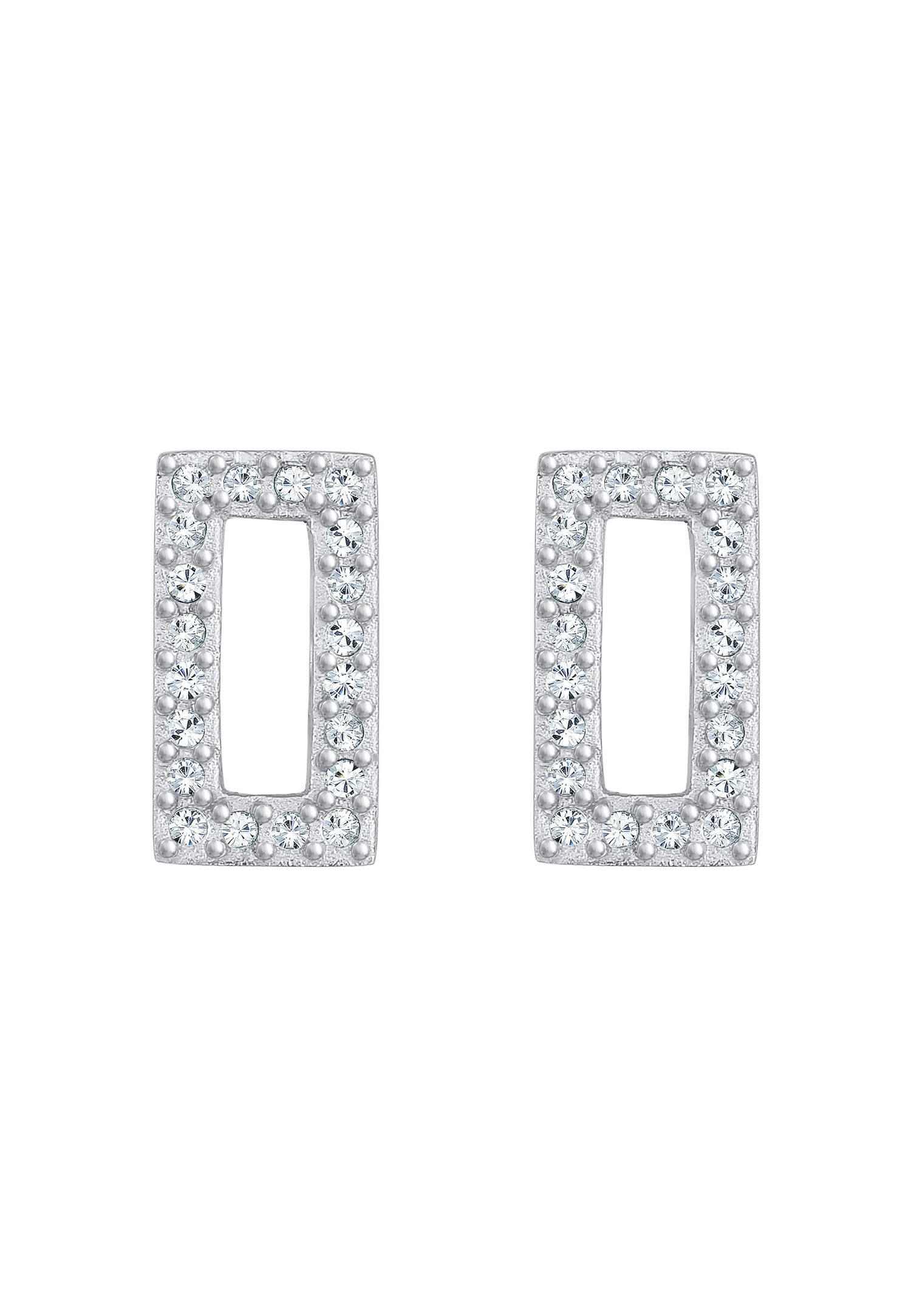Elli Femmes Boucles d'oreilles Géo avec cristaux en argent sterling 925