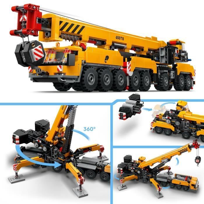 LEGO® City 60409 Grúa de construcción móvil amarilla, set de construcción, regalo para niños