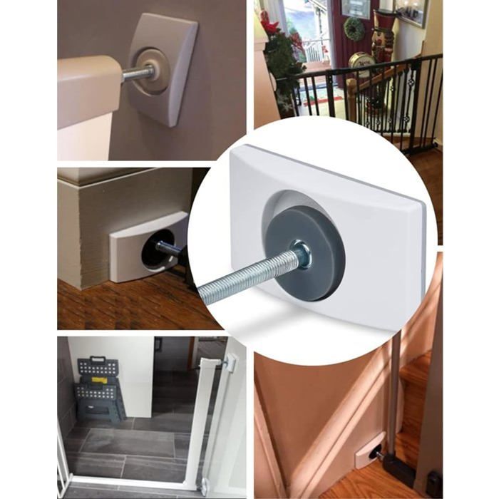 Juego de 4 protectores de pared para puertas de seguridad, protectores de pared para puertas de escaleras y extensiones de puertas.