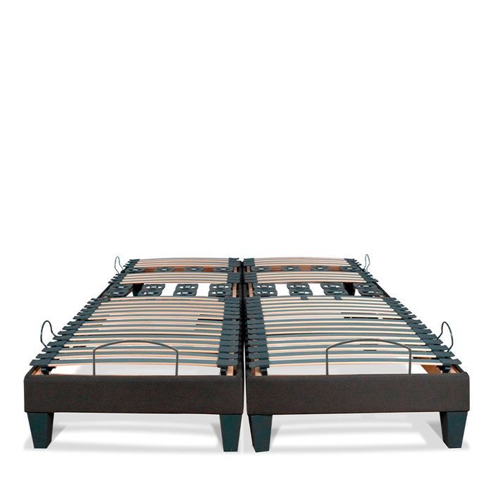 Set mit 2 elektrischen Rochereau-Bettgestellen, 2 x 90 x 200 cm, Lattenrost und Stützen