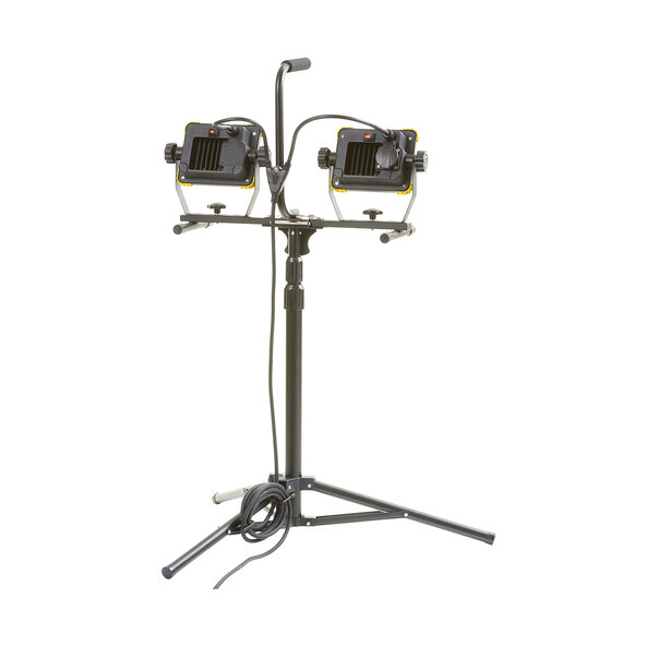 LED construction light with extendable tripod