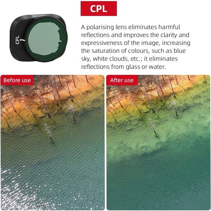 Set of 6 Mini 3 Pro filters, CPL, ND8/PL, ND16/PL, ND32/PL, ND64/PL, ND128/PL compatible with DJI Mini 3 Pro/Mini 3 Drone Lens