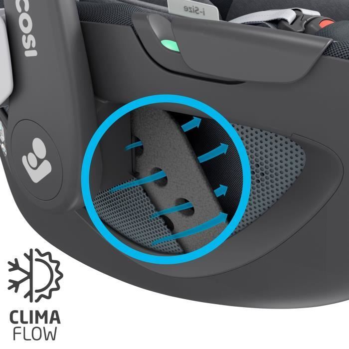 Seggiolino auto Maxi-Cosi Pebble 360 i-Size, girevole, Gruppo 0, dalla nascita fino a 15 mesi, colore Essential Graphite.