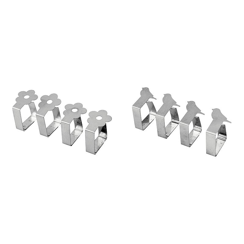 4er-Pack Gardinenclips für Zuhause, gebürsteter Stahl