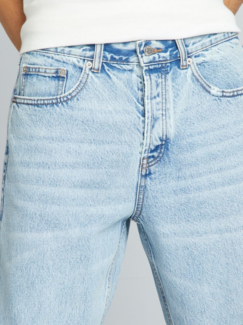 Jeans met wijde pijpen - BLAUW
