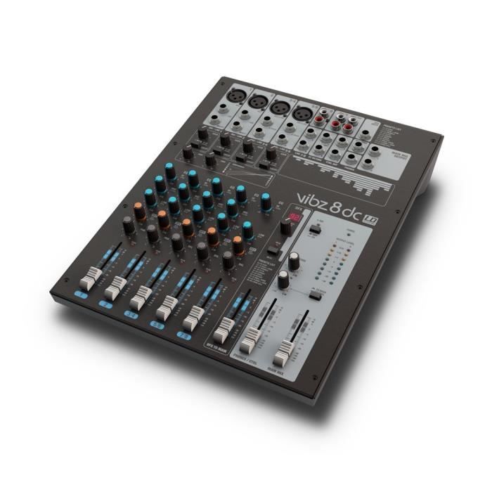 Table de mixage live LD System 8 canaux avec effets et compresseur intégrés