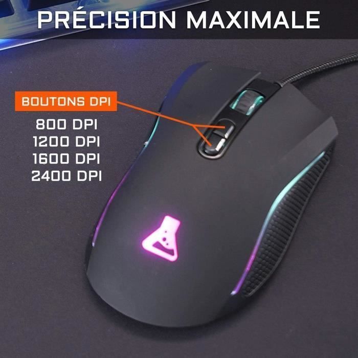 Kit Gamer 4 em 1 - The G-Lab - Combo YTTRIUM - Mouse com fio - Teclado com fio - Mousepad