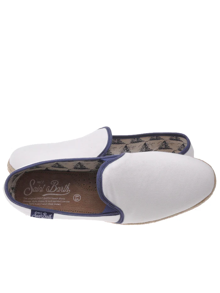 Witte canvas schoenen voor heren