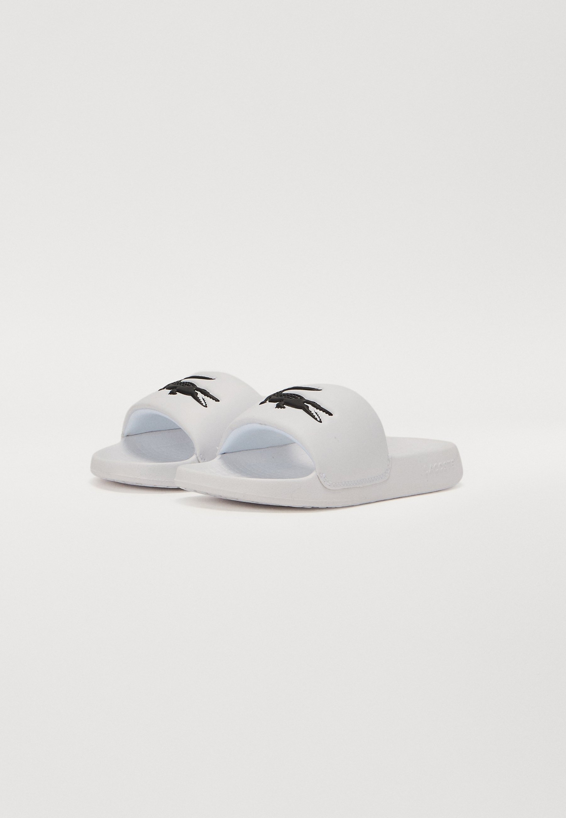 Lacoste CROCO ENFANT ÉTÉ UNISEXE - Chaussons - blanc/noir