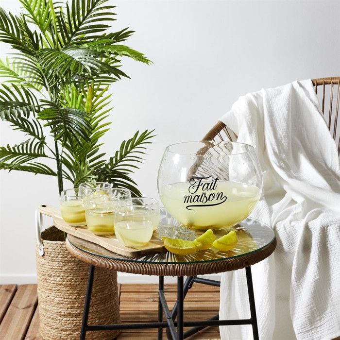 Saladier à Cocktail - Home Deco Factory - 6.6l - Transparent - Avec Louche