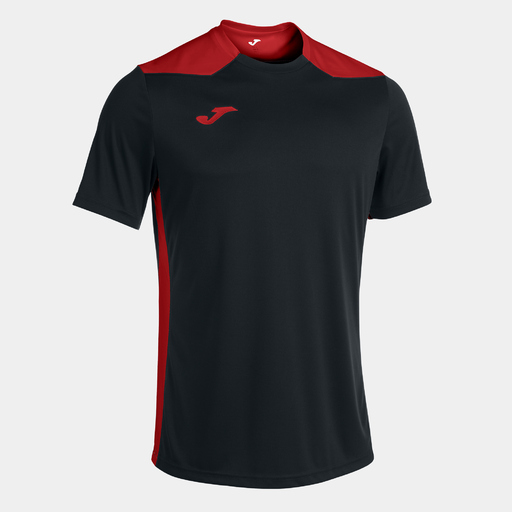 Camiseta Manga Corta Joma Championship Vi Negro Rojo