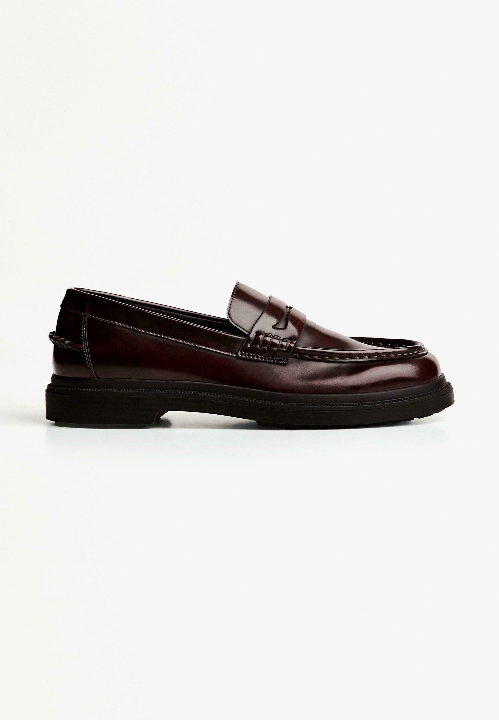 Bershka Penny Loafers - Instappers - donkerrood