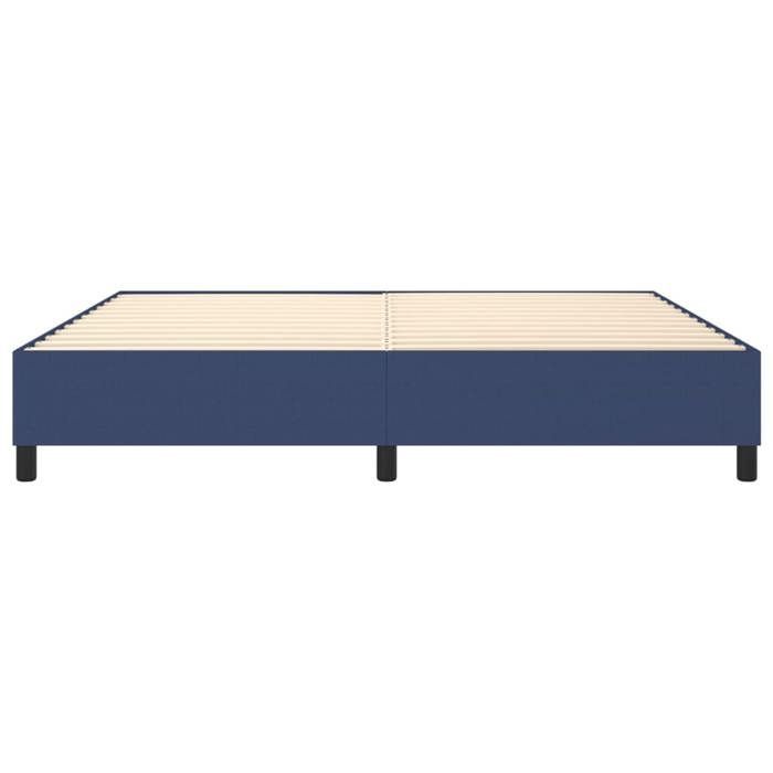 Cama de madera azul de 200 x 200 cm - Carga máxima 150 kg - Estructura de cama de muelles azul de 200 x 200 cm, tela 005_448411