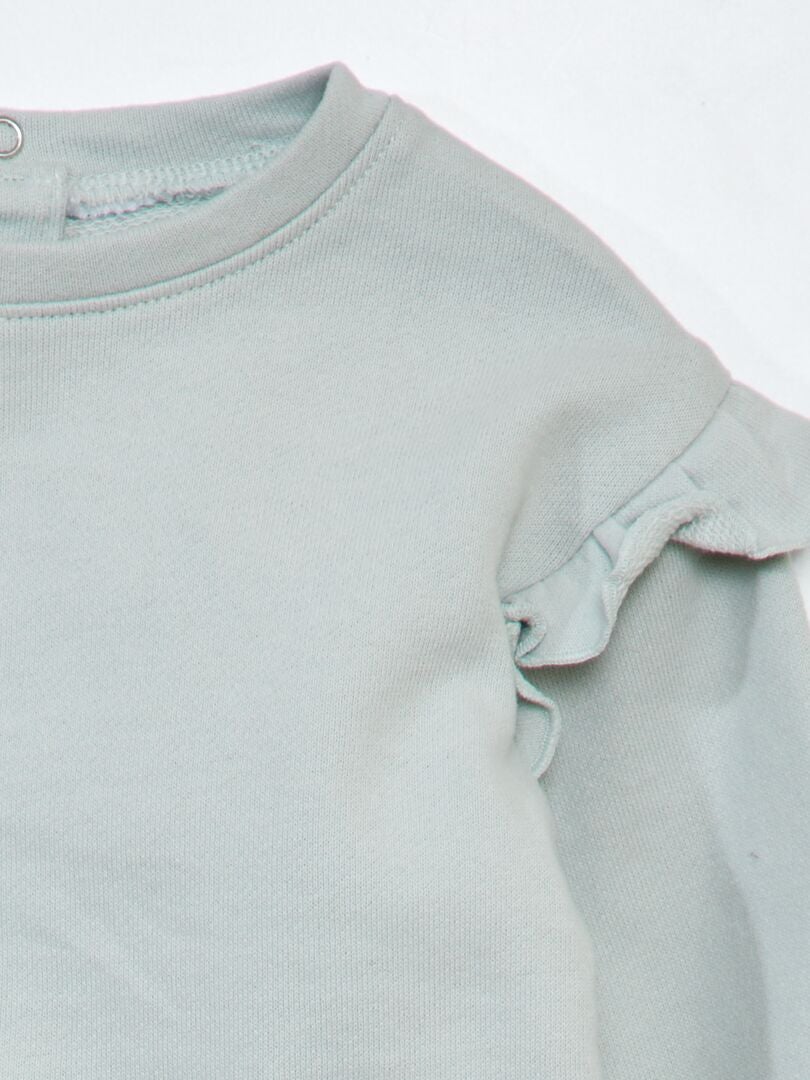 Sweatshirt van French terry - BLAUW