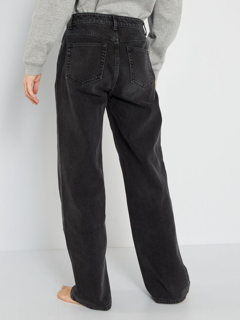 Pantalones vaqueros de pierna ancha - 30L - NEGRO