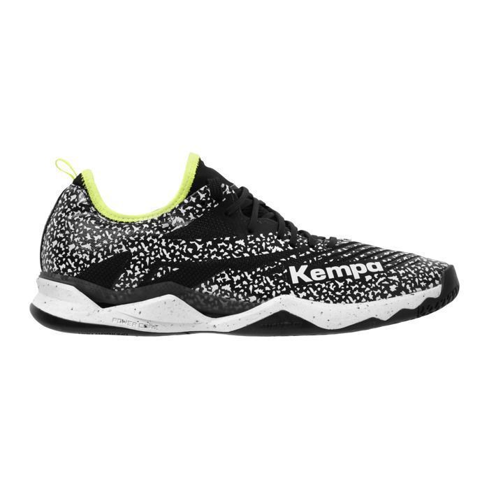 Kempa Wing Lite 2.0 – Zwarte indoor handbalschoenen, lichtgewicht en ademend.