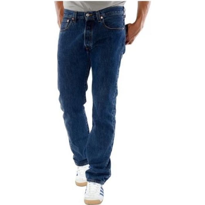 Levi's - Vaqueros - Hombre - 501 Original - Azul oscuro clásico - Corte recto - Regular - Azul - W38 L30