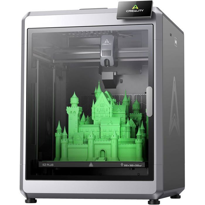Impresora 3D Creality K2 Plus, velocidad máxima de 600 mm/s, doble cámara con IA compatible con impresión multicolor (UE)