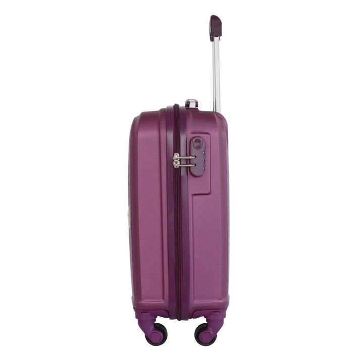 Maleta de cabina Alistair XS - Colección Iron - 4 ruedas - ABS ultrarresistente - Morado