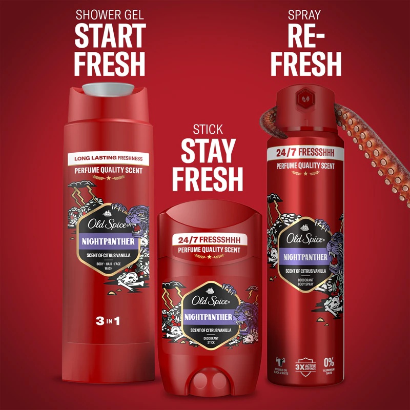 „Old Spice Nightpanther Gamebox“ dovanų rinkinys vyrams