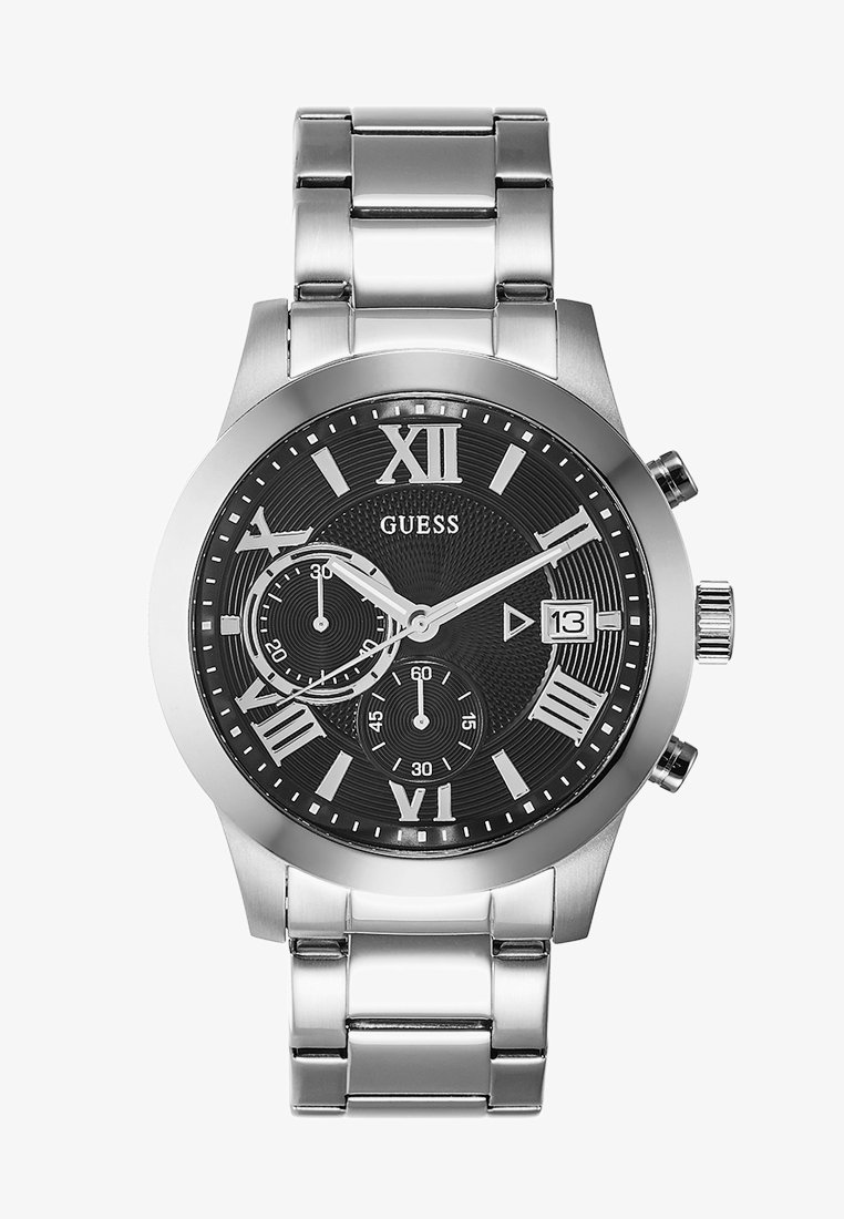 Guess ATLAS - Montre chronographe - argentée/noire