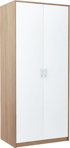 Szafa Dwudrzwiowa Sz05 Dąb Sonoma-Biały 193x85x55 cm Bestseller