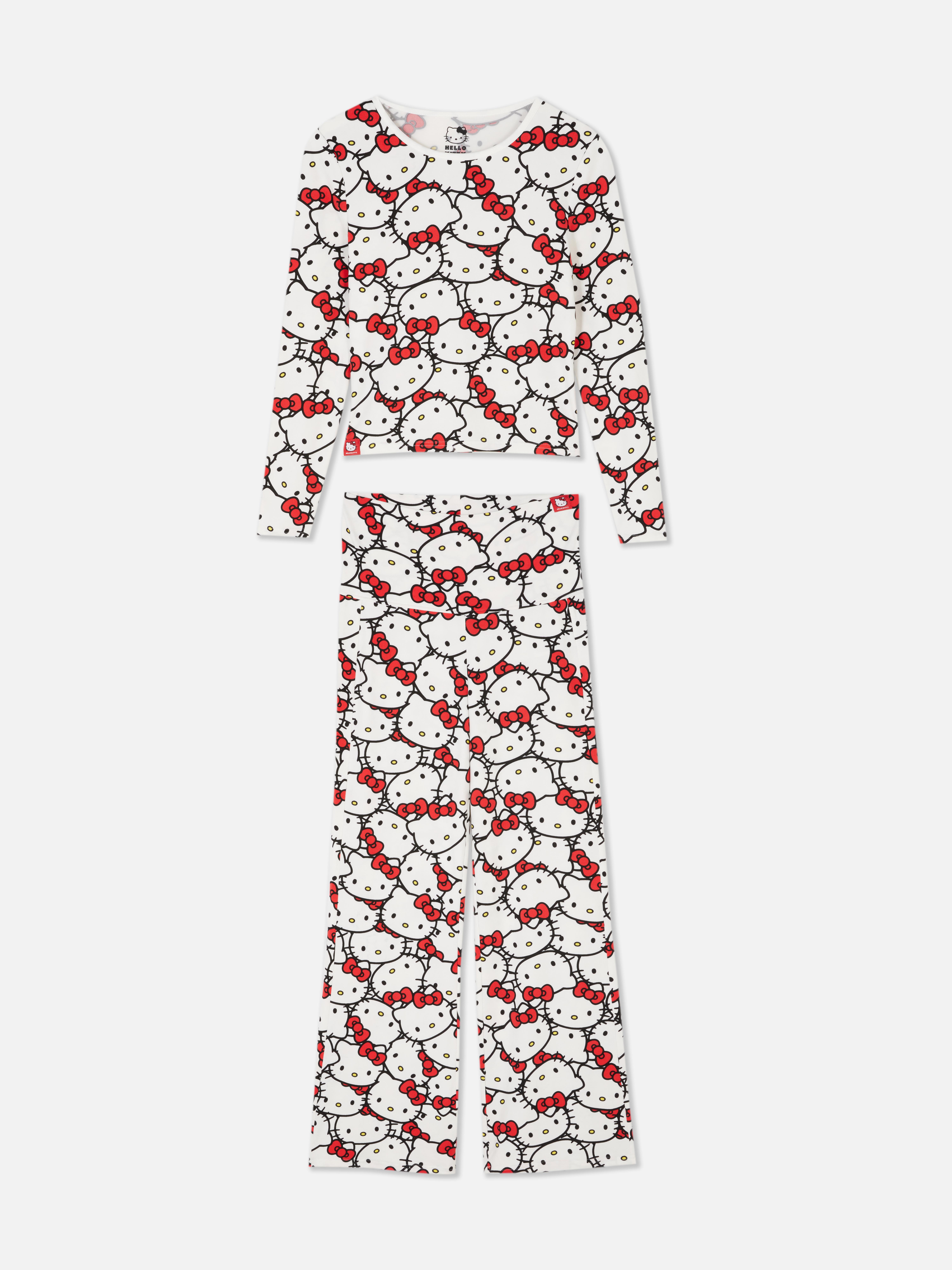 Pyjama met print Hello Kitty Een lange pyjama met een Hello Kitty-motief