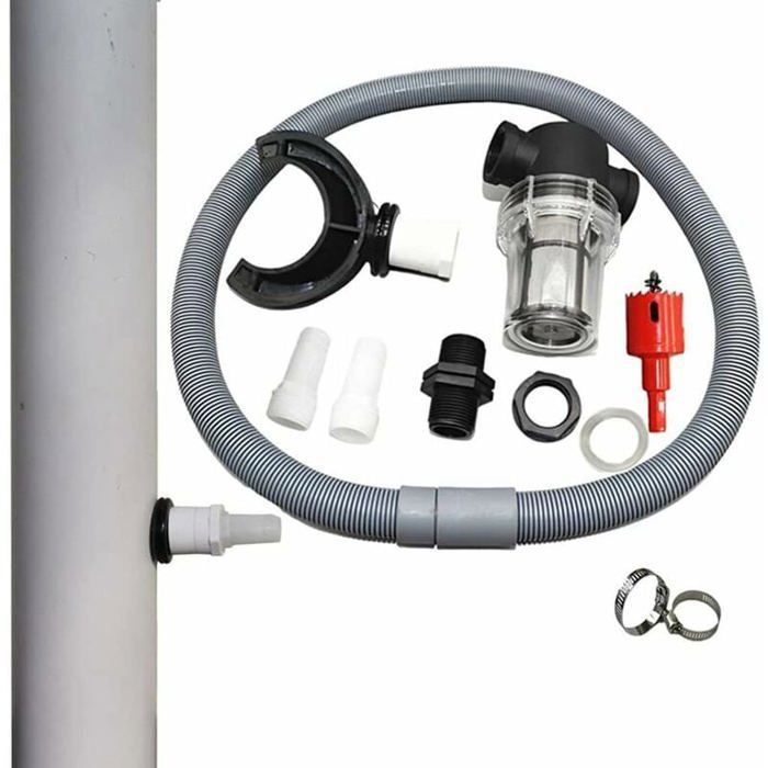 Rainwater harvesting system - YYV - 110 mm collector - Connection pipe - Filter included - Gutter