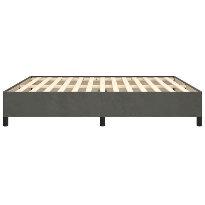 Cama doble CHIC para adultos - 180x200 cm. Estructura de cama gris oscuro de 180x200 cm. Terciopelo #Sara90882