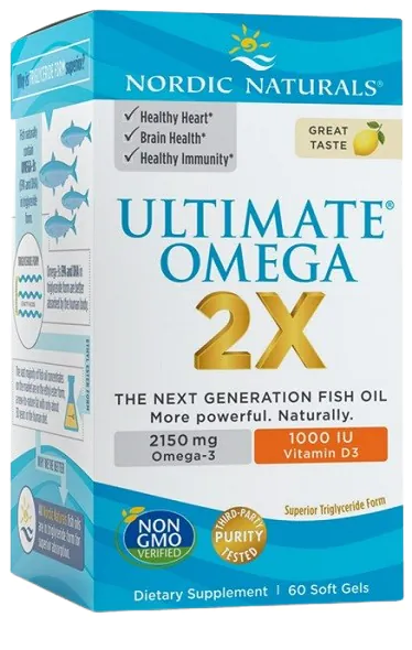 Nordic Naturals Ultimate Omega 2x z Witaminą D3 2150 mg Lemon, Kapsułki