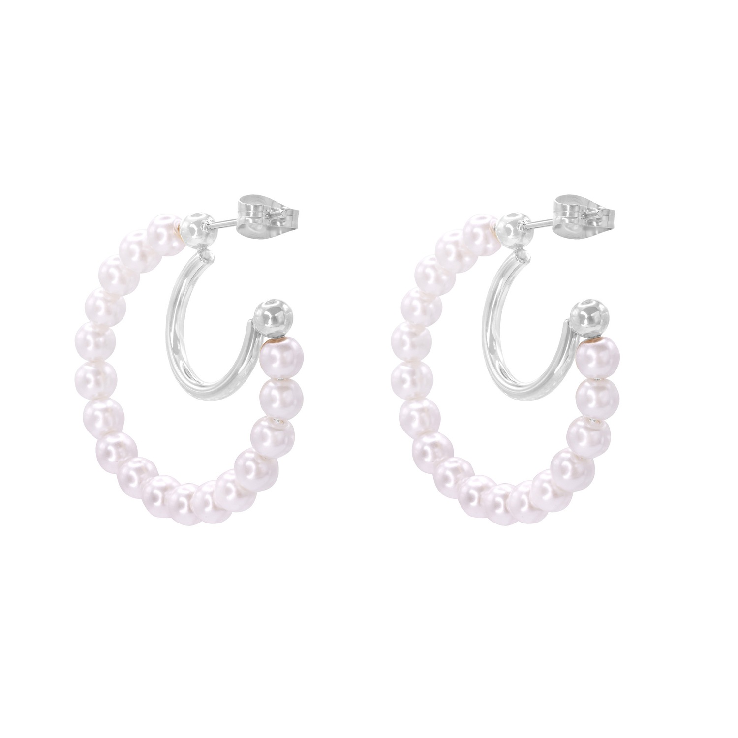Heideman Boucles d'oreille Celsus couleur argentée polie