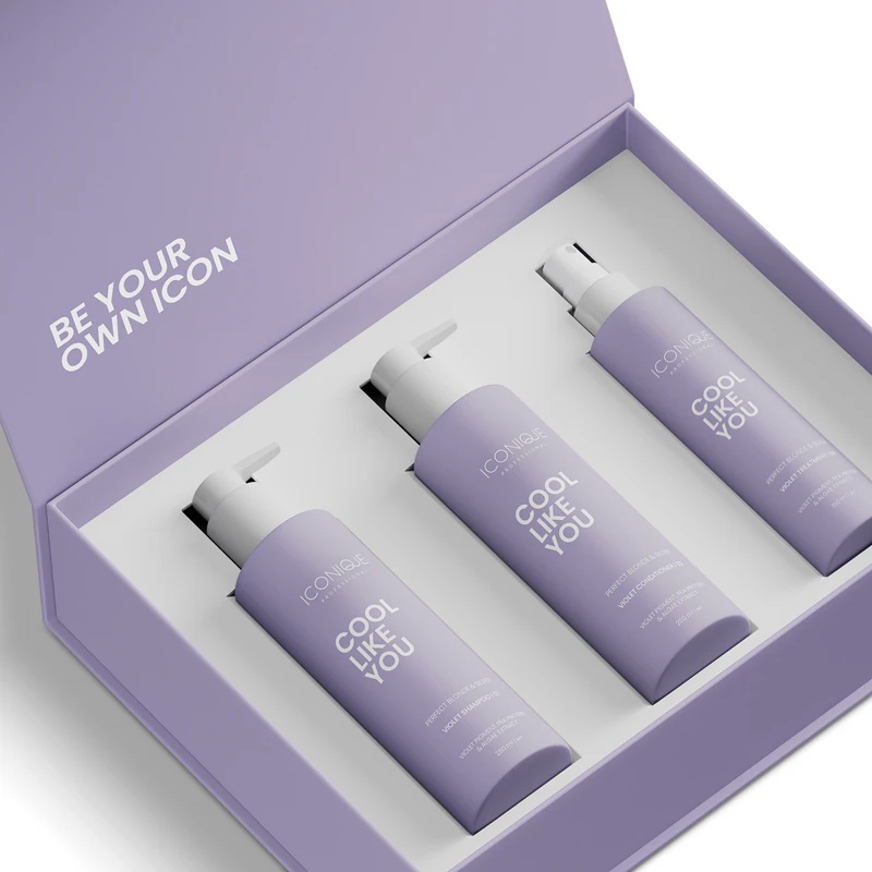 ICONIQUE Professional COOL LIKE YOU Perfect Blonde & Silver Violet komplekts dzelteno toņu neitralizēšanai