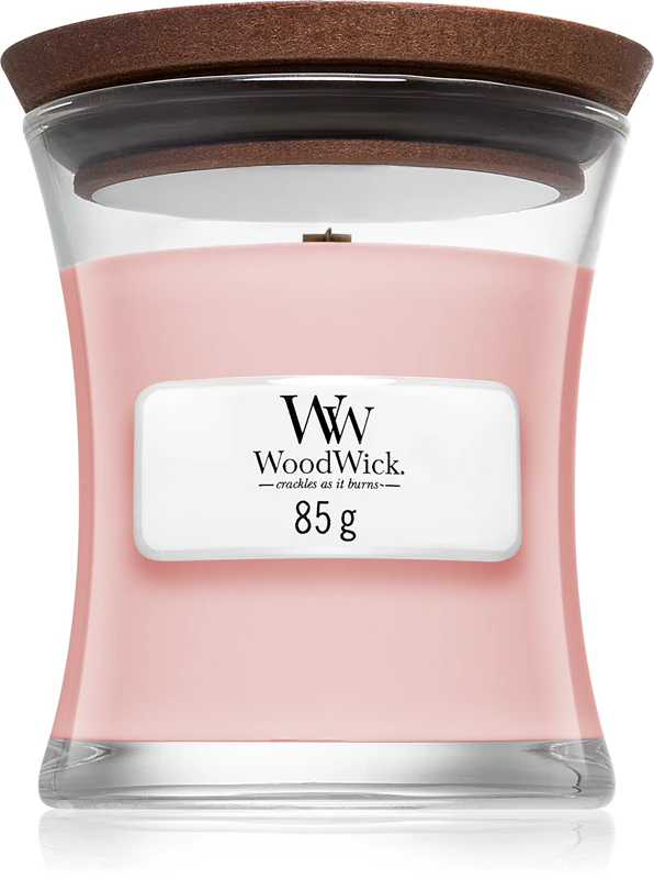 Vela perfumada Woodwick Coastal Sunset com pavio de madeira