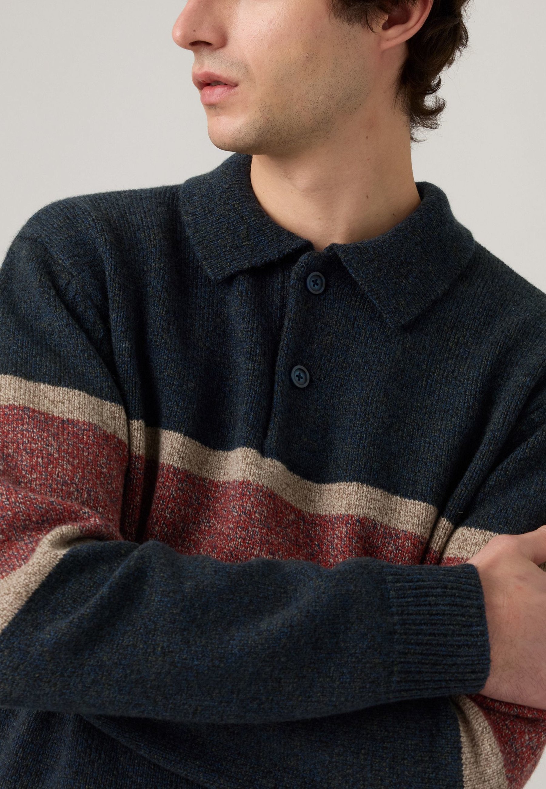 Levi's® RUGBY - Genser - orson stripe navy blazer heather