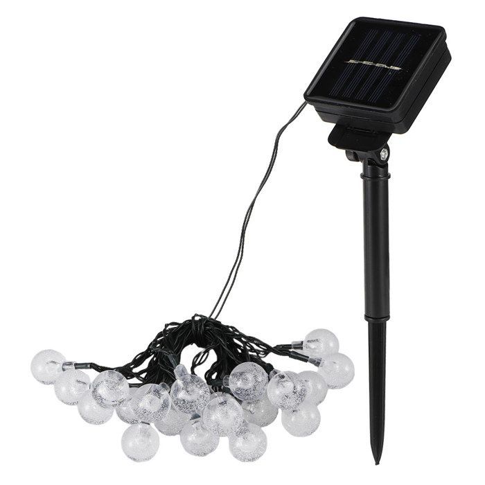 IP65 20 LED solar string lights, waterproof, for decorating yards and lawns, outdoor parties, long-lasting and self-sufficient lighting