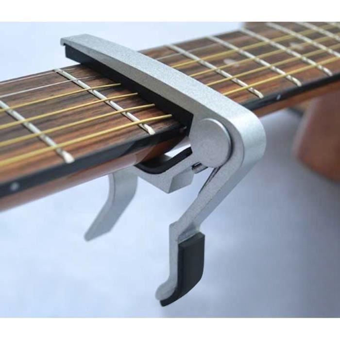 Capotraste - Gatilho - Alumínio - Violão/Guitarra Elétrica - Troca rápida - Ajuste fácil