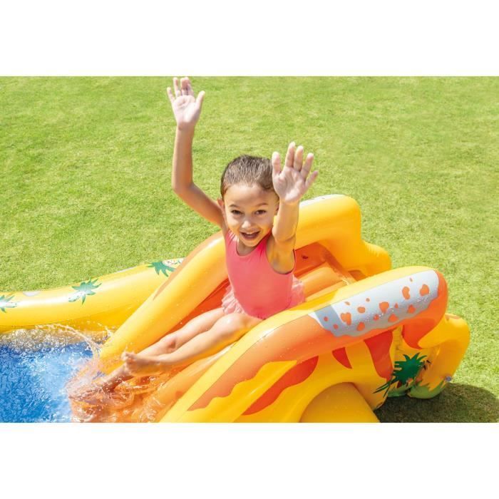 Zona de juegos hinchable - INTEX - Jurásico - 272 litros - A partir de 2 años - 249 x 191 x 109 cm - Incluye: 6 pelotas de colores