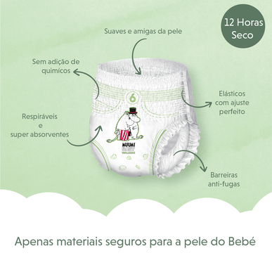 Muumi Plenkové kalhotky Muumi 12-20 Kg Velikost 6 36 jednotek 36 jednotek