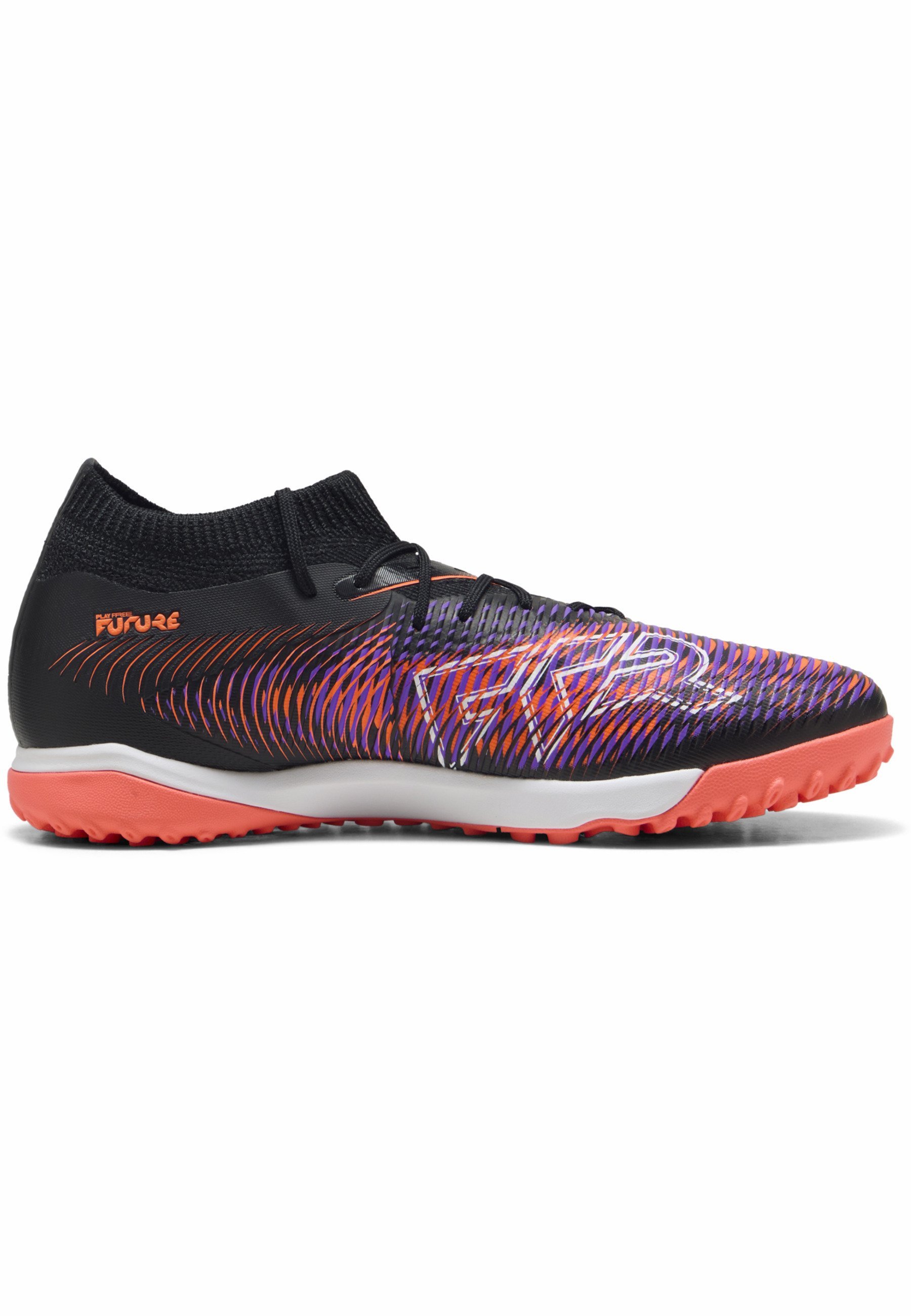 Puma FUTURE 8 MATCH TT - Turf voetbalschoenen - zwart-wit-lichtrood