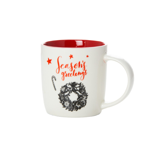 Kubek Świąteczny Ceramiczny Boże Narodzenie 370 Ml Stroik