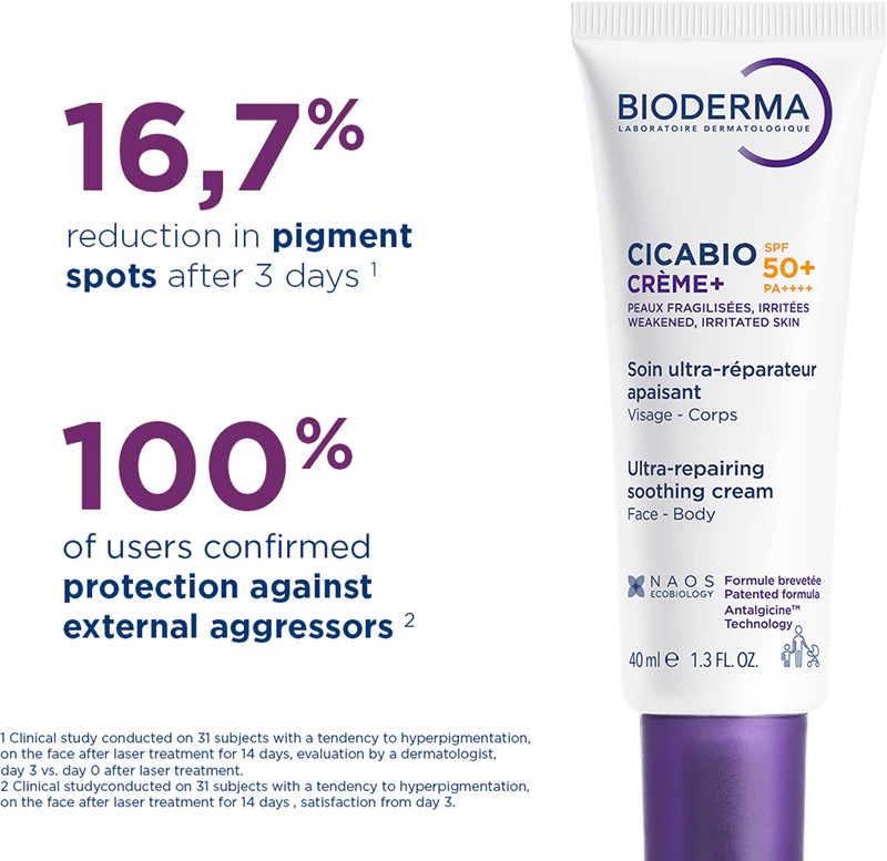 Bioderma Cicabio Créme+ FPS 50+ creme facial FPS 50+