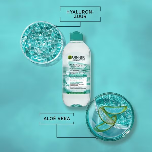 Garnier SkinActive micelárna čistiaca voda s kyselinou hyalurónovou a aloe vera<br>400ml - Všetky typy pleti